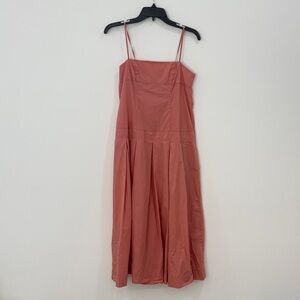 Free Peoples Pintuck Pleat Summer Midi Dress Elegant Pink Sleeveless Dress
